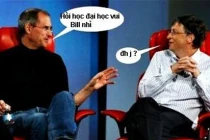 Ảnh chế Steve Jobs và Bill Gates nói chuyện