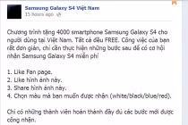 Cư dân mạng “ăn quả lừa” Samsung Galaxy S4 miễn phí