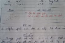 Bài kiểm tra tiếng Anh 0 điểm và lời phê “lạ”