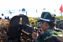 Diễn tập chống đổ bộ đường thủy ở Lý Sơn