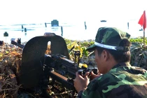 Diễn tập chống đổ bộ đường thủy ở Lý Sơn