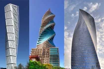 Cận cảnh những tòa nhà chọc trời xoắn từ chân... lên đỉnh