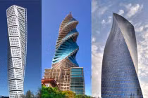 Cận cảnh những tòa nhà chọc trời xoắn từ chân... lên đỉnh