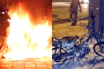 Châm lửa đốt xe khi bị CSGT phạt