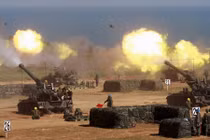 Mục kích đại pháo Quân đội Đài Loan nã đạn ra biển