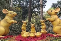 Ngắm đàn chuột “linh vật” đáng yêu ở Hội Hoa Xuân Sài Gòn