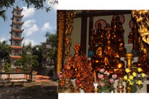 Tượng đất hóa vàng trong ngôi chùa cổ 