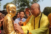 Cung thỉnh tượng Phật hoàng tại Thiền viện Trúc Lâm Bạch Mã 