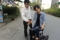 8X Hải Phòng chế xe điện gấp nhỏ như va li