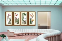 Treo tranh hoa đào thế nào để rinh thêm may mắn? 