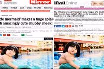 Tiểu Mỹ nhân ngư mũm mĩm Việt Nam xuất hiện trên báo Tây 