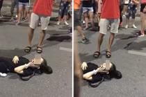 Bạn bè minh oan cho cô gái bị ngã ở phố đi bộ 