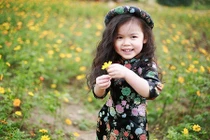 Nhóc tỳ đáng yêu diện áo dài đón xuân "đốn tim" dân mạng