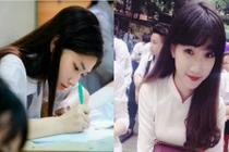 Chân dung nữ sĩ tử xinh đẹp bị chụp lén trong phòng thi