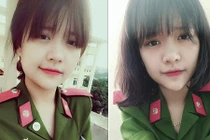 Nữ sinh cảnh sát kêu gọi toàn trường ủng hộ miền Trung 