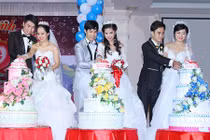 Ảnh cưới của 3 chị em gốc Việt cưới chung một ngày 