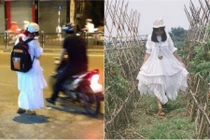 Sự thật về cô gái mặc váy trắng như ma ra đường