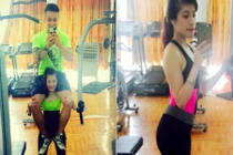 Vợ nhỏ con cõng chồng gần tạ khiến dân mạng ngỡ ngàng