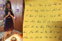 “Soái ca” viết thư như truyện ngôn tình nhân sinh nhật bạn gái