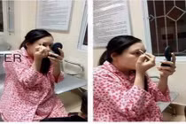 A đây rồi: Bà bầu xinh đẹp đi đẻ vẫn say sưa trang điểm