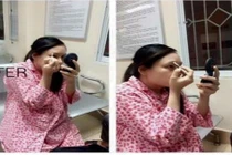 A đây rồi: Bà bầu xinh đẹp đi đẻ vẫn say sưa trang điểm