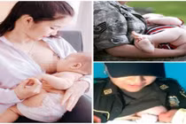 Những bức ảnh bà mẹ cho con bú gây “bão” dư luận