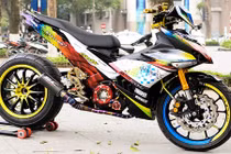 Exciter 150 lột xác với loạt đồ chơi hàng hiệu ở Hà Nội