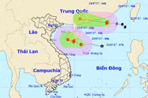 Bão số 3 suy yếu, áp thấp có thể mạnh lên thành bão trên Biển Đông