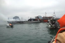 Hàng loạt vụ cháy tàu kinh hoàng trên vịnh Hạ Long