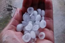 Mưa đá ở Nghệ An, dân đổ xô đi nhặt lấy “lộc“