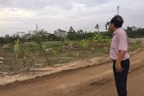 Ảnh: Công ty Newland tự ý san lấp đất ruộng khi chưa được phép