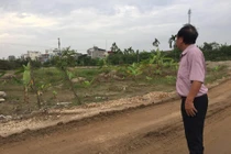 Ảnh: Công ty Newland tự ý san lấp đất ruộng khi chưa được phép