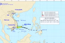 Bão số 1 đã suy yếu thành ATNĐ khi đi vào khu vực Trường Sa