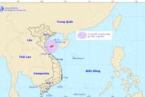 Vùng áp thấp trên vịnh Bắc Bộ đang hướng vào Thanh Hóa - Hà Tĩnh