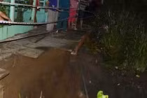 Nhiều hộ dân Sài Gòn bị cô lập vì đường sạt lở