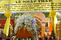 Cung tống kim quan Đại lão Hòa thượng nhập bảo tháp