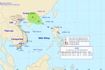 Áp thấp nhiệt đới đổ bộ trong 24 giờ tới