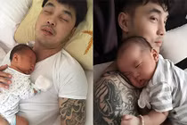 Khoảnh khắc đáng yêu của Ưng Hoàng Phúc bên con trai