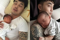 Khoảnh khắc đáng yêu của Ưng Hoàng Phúc bên con trai