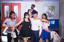 Lý Hải - Minh Hà vui vẻ đi xem phim kinh dị