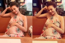 Người mẫu Hồng Quế xinh tươi khoe bụng bầu 6 tháng