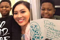 Diệu Ngọc thân thiện với trẻ em tại HH Thế giới 2016