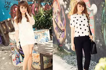 Lưu Thiên Hương trẻ trung, sành điệu dạo phố đầu năm