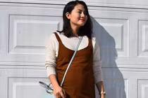 Diễn viên Ngọc Lan lần đầu khoe bụng bầu lùm lùm