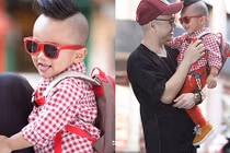 Con trai nuôi của Đỗ Mạnh Cường sành điệu dạo phố