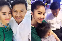 Lê Phương - Quý Bình thân thiết đi đám cưới sau chia tay