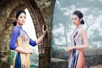 Ngọc Hân, Tú Anh diện áo dài trong cái lạnh thấu xương