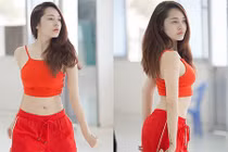 Ca sĩ Bảo Anh khoe eo thon quyến rũ trên sàn tập