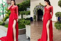 Huyền My khoe chân dài miên man trong buổi casting phim