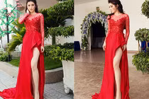 Huyền My khoe chân dài miên man trong buổi casting phim